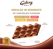 Galaxy Minis Smooth Milk Crispy Hazelnut Caramel Chocolate Bar 18 pcs 227.5 g