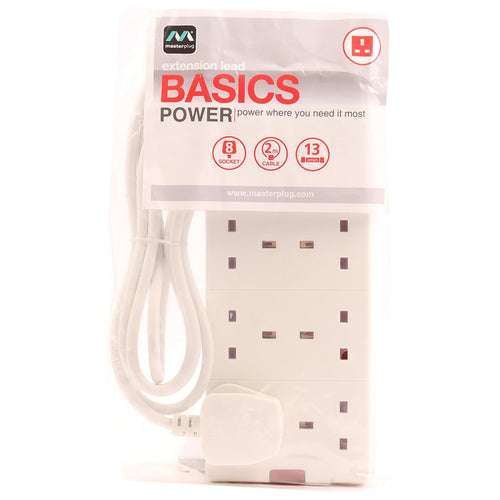 Masterplug Extension 8 Way BEN210 2 Meter