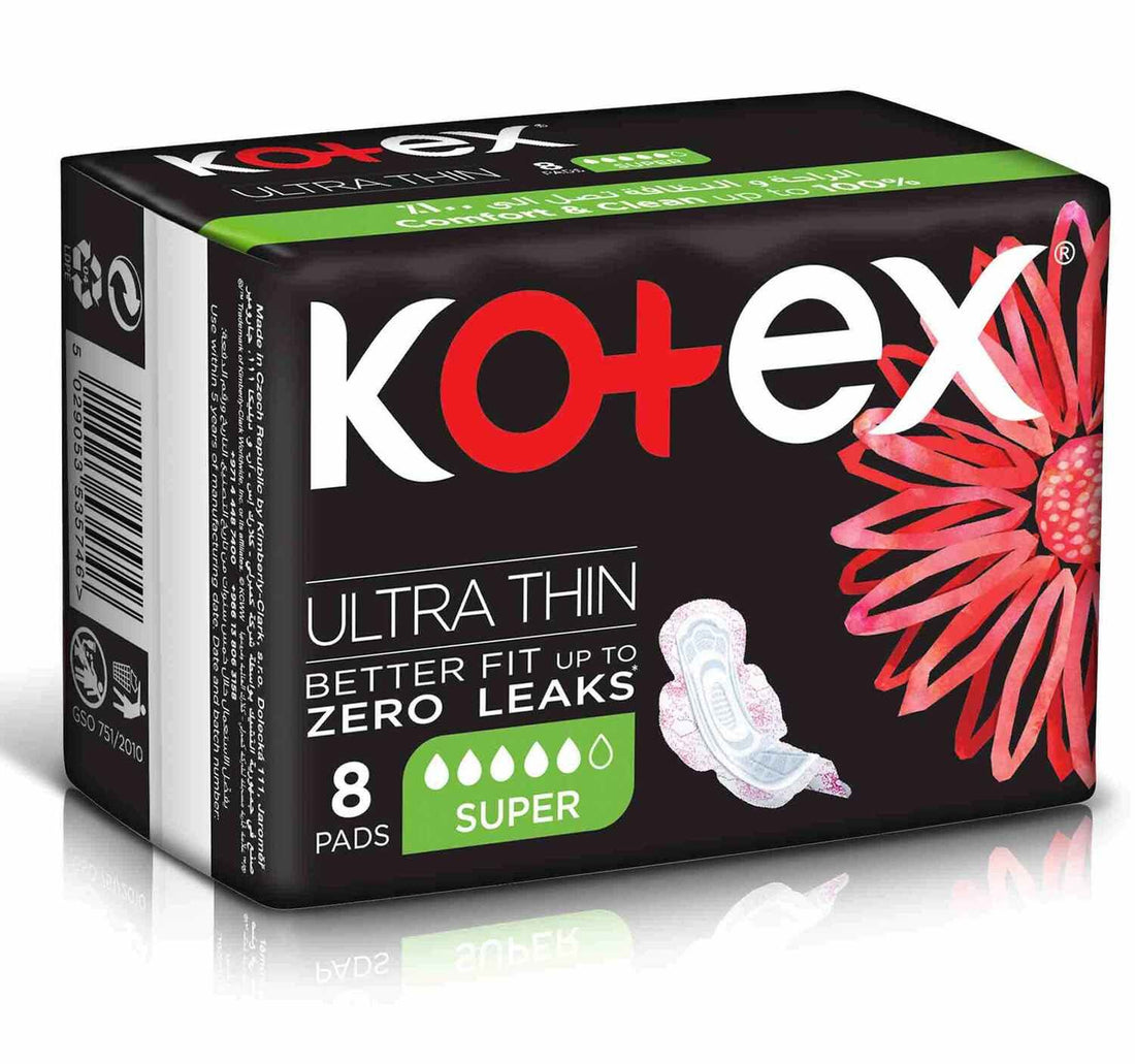 Kotex Ultra Thin Super Size Sanitary Pads with Wings 8 pcs