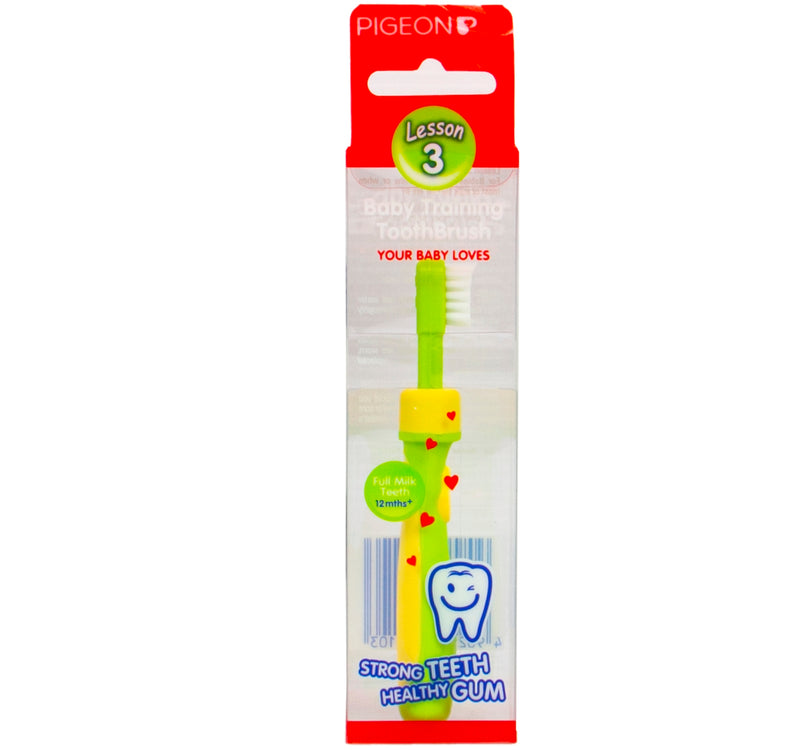 Pigeon Baby Training Tooth Brush Green 1 pc