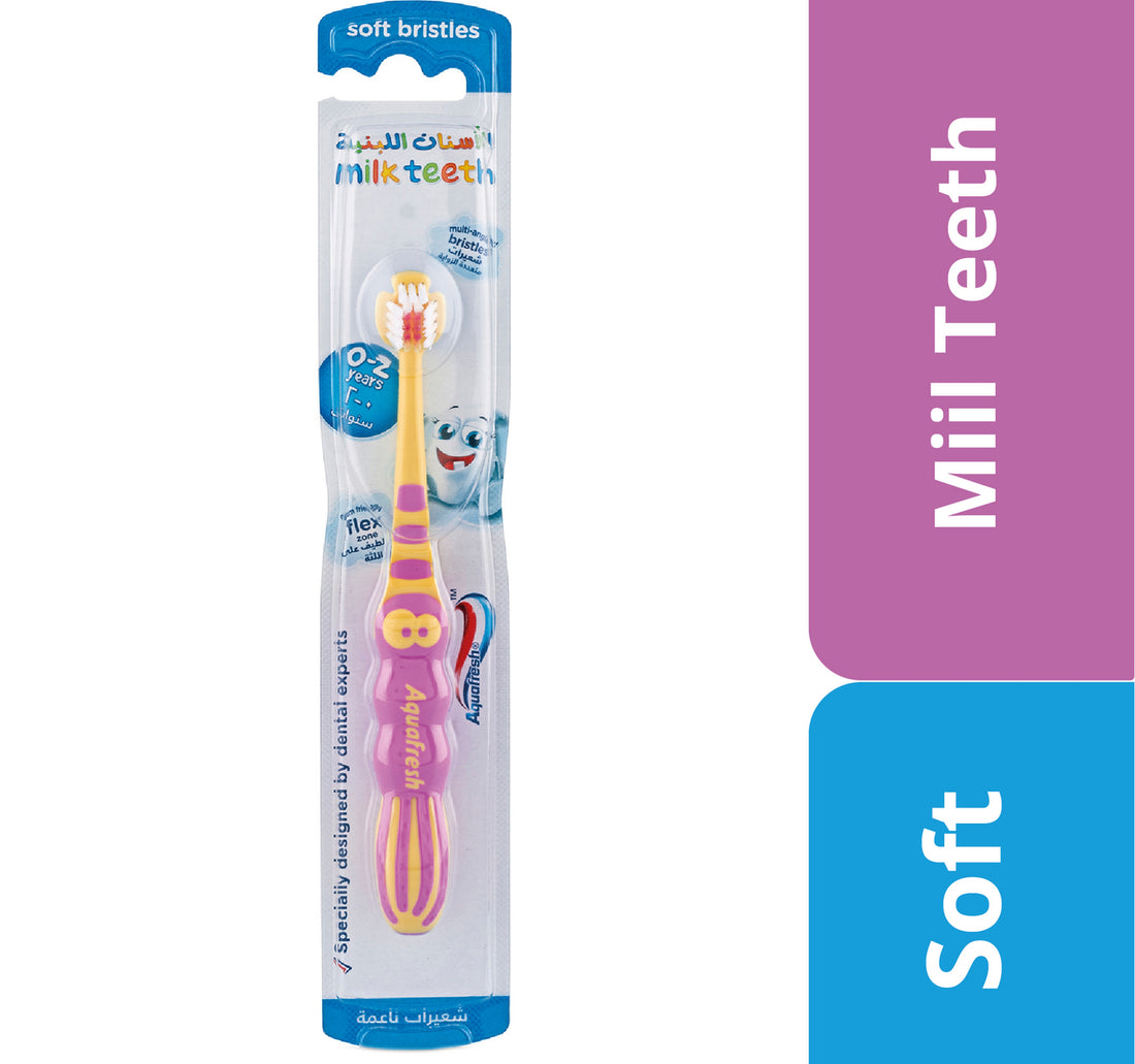 Aquafresh Milk Teeth Soft Toothbrush Assorted Colours 1 pc