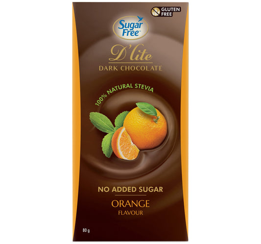 Sugar Free D'lite Orange Flavour Dark Chocolate 80 g