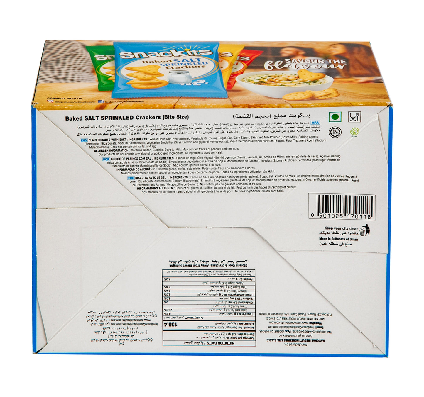 Nabil Snackits Salted Crackers Value Pack 8 x 26 g