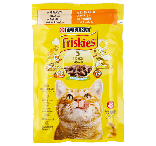 Purina Friskies Chicken In Gravy Wet Cat Food Pouch 85 g