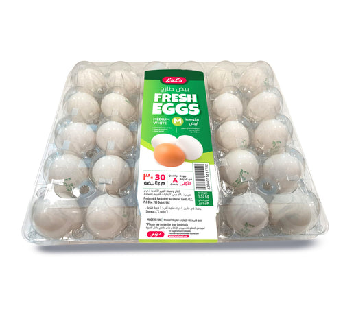 LuLu White Eggs Medium 30pcs