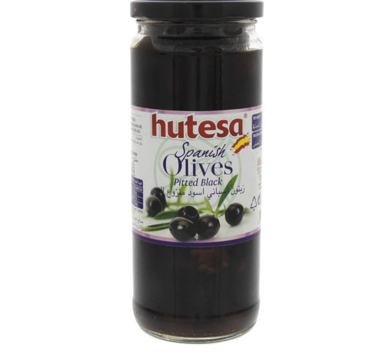 Hutesa Spanish Pitted Black Olives 212 g