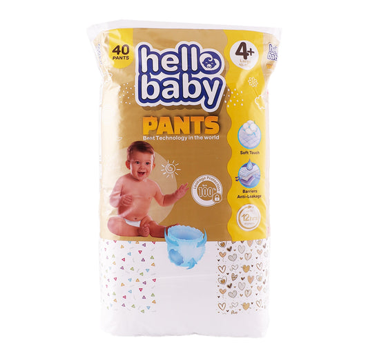 Hello Baby Diaper Pants Size 4+ Large 10-15 kg 40 pcs