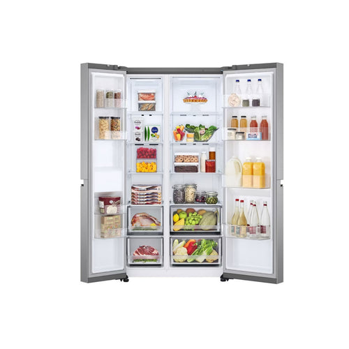 LG Double Door Refrigerator, 626L, Platinum Silver, GR-B267SLWL