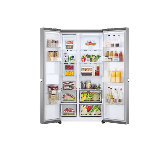 LG Double Door Refrigerator, 626L, Platinum Silver, GR-B267SLWL