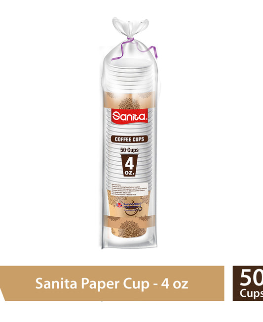 أكواب ورقية من سانيتا، مقاس 4 أونصة، 50 قطعة