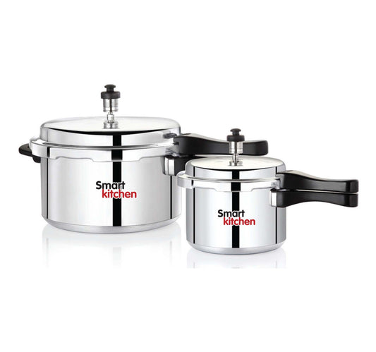 Smart Kitchen Aluminum Pressure Cooker 5Ltr + 3Ltr India