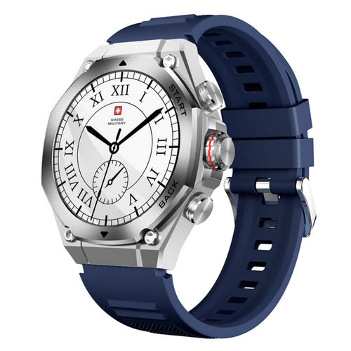 Swiss Military Smart Watch With Silicone Strap DOM 6 Blue