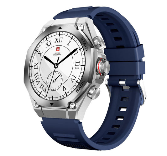 Swiss Military Smart Watch With Silicone Strap DOM 6 Blue