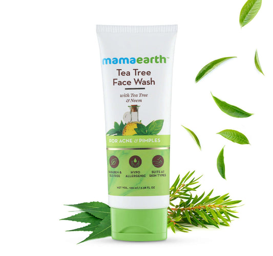 غسول الوجه بخلاصة شجرة الشاي من ماما إيرث لعلاج حب الشباب والبثور 100 مل
