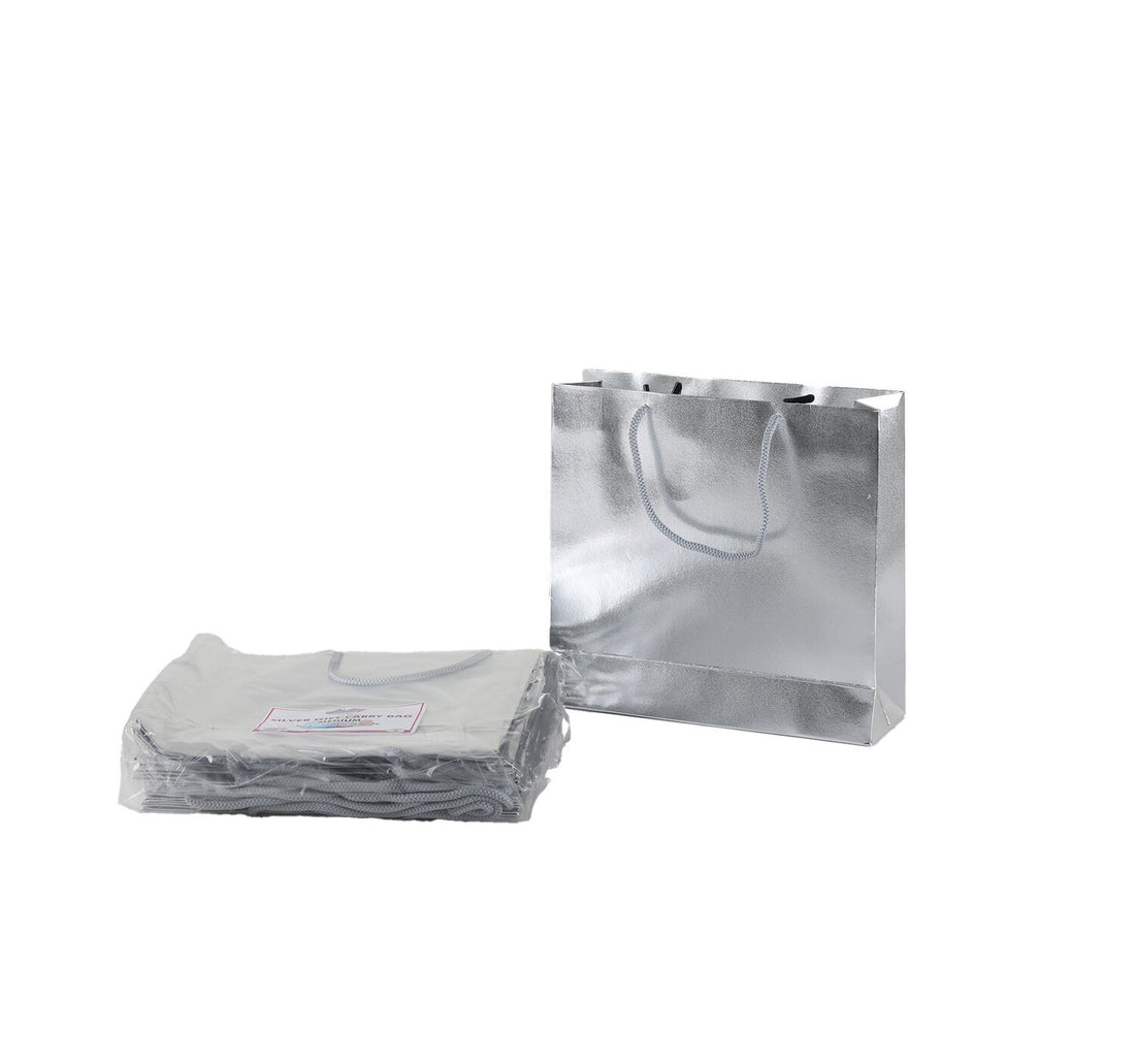 Party Fusion Gift Bag Silver 22x23x7