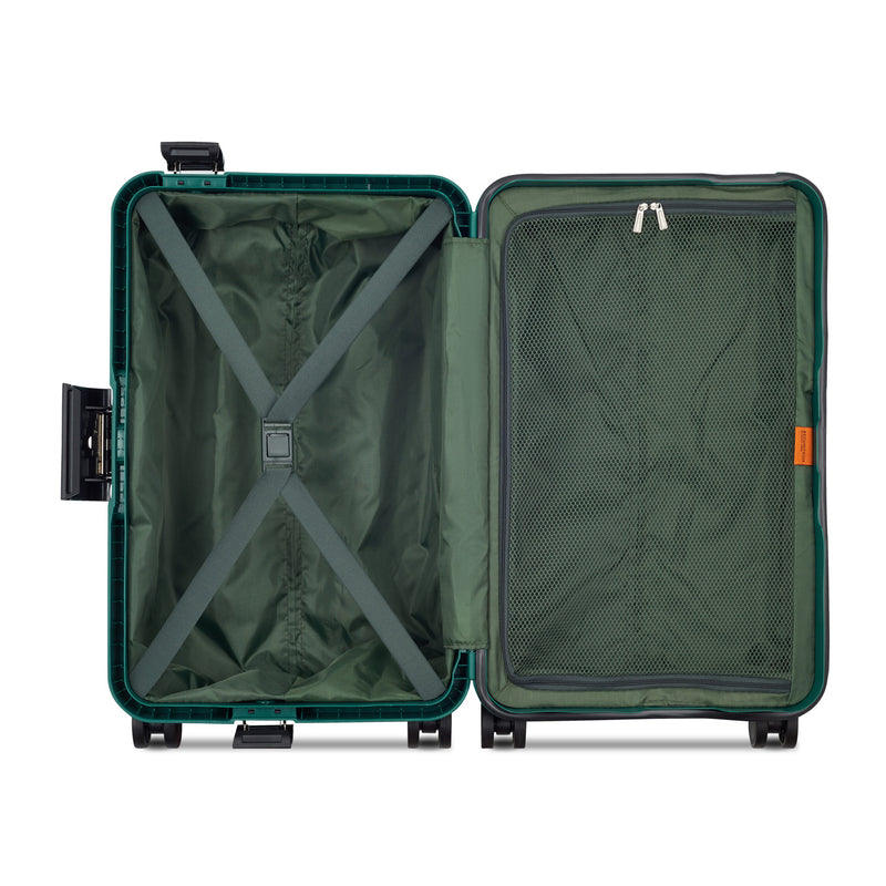 Delsey Securitech Stone 4 Double Wheels Hard Trolley, 55 cm, Green
