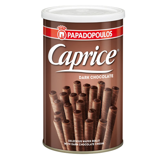 Papadopoulos Caprice Wafer Rolls with Dark Chocolate Cream 250 g