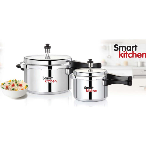 Smart Kitchen Aluminum Pressure Cooker 5Ltr + 3Ltr India