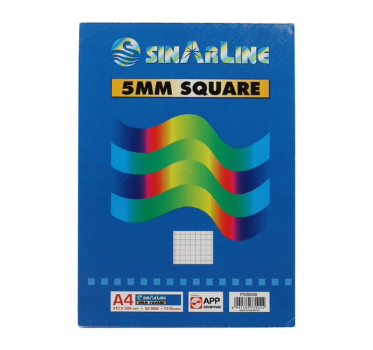 Sinar Line 5MM Square Pad A4 70 Sheets