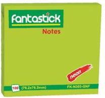 Fantastick Sticky Notes, 3 x 3 inches, 12 pcs, Green, 303-GNF