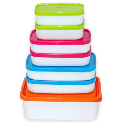 Bee Plastic Food Keeper Set, 7 pcs, Multicolor, ES7693