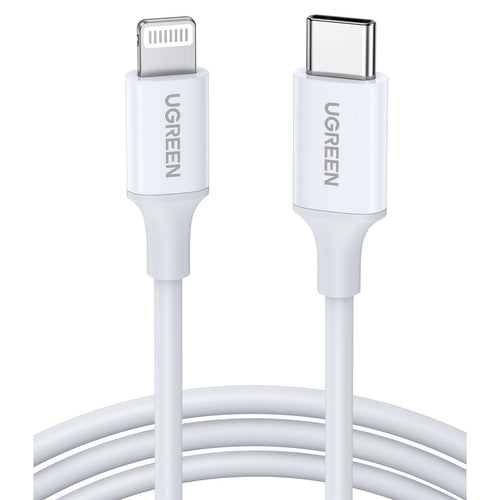 Ugreen MFi USB-C to Lightning Charging Cable, White, 10493