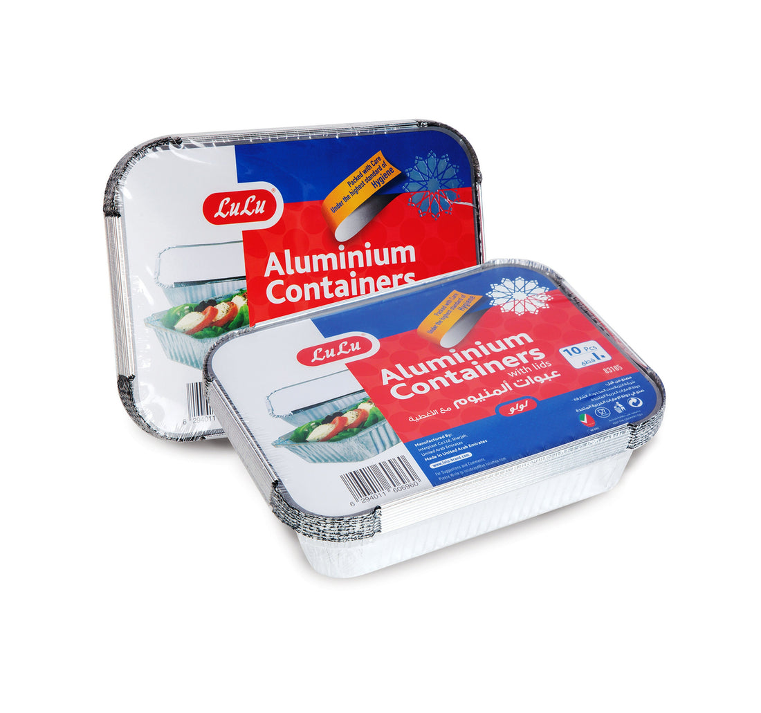 LuLu Aluminium Container + Lid 83185 2 x 10pcs