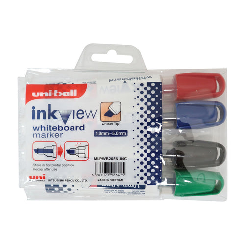 UNI-BALL Whiteboard Markers 4 Pcs PWB205N