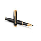 Parker Im Black Gold Trim Roller Ball Pen In Classic Box