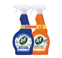 بخاخ جيف منظف فائق السرعة للحمام والمطبخ، 2 × 500 مل