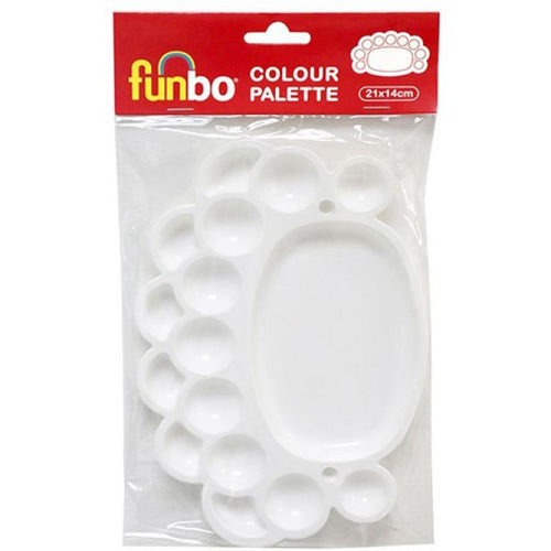Funbo Plastic Coloring Oval Paint Pallet, 21 x 14 inch, PLT-O21