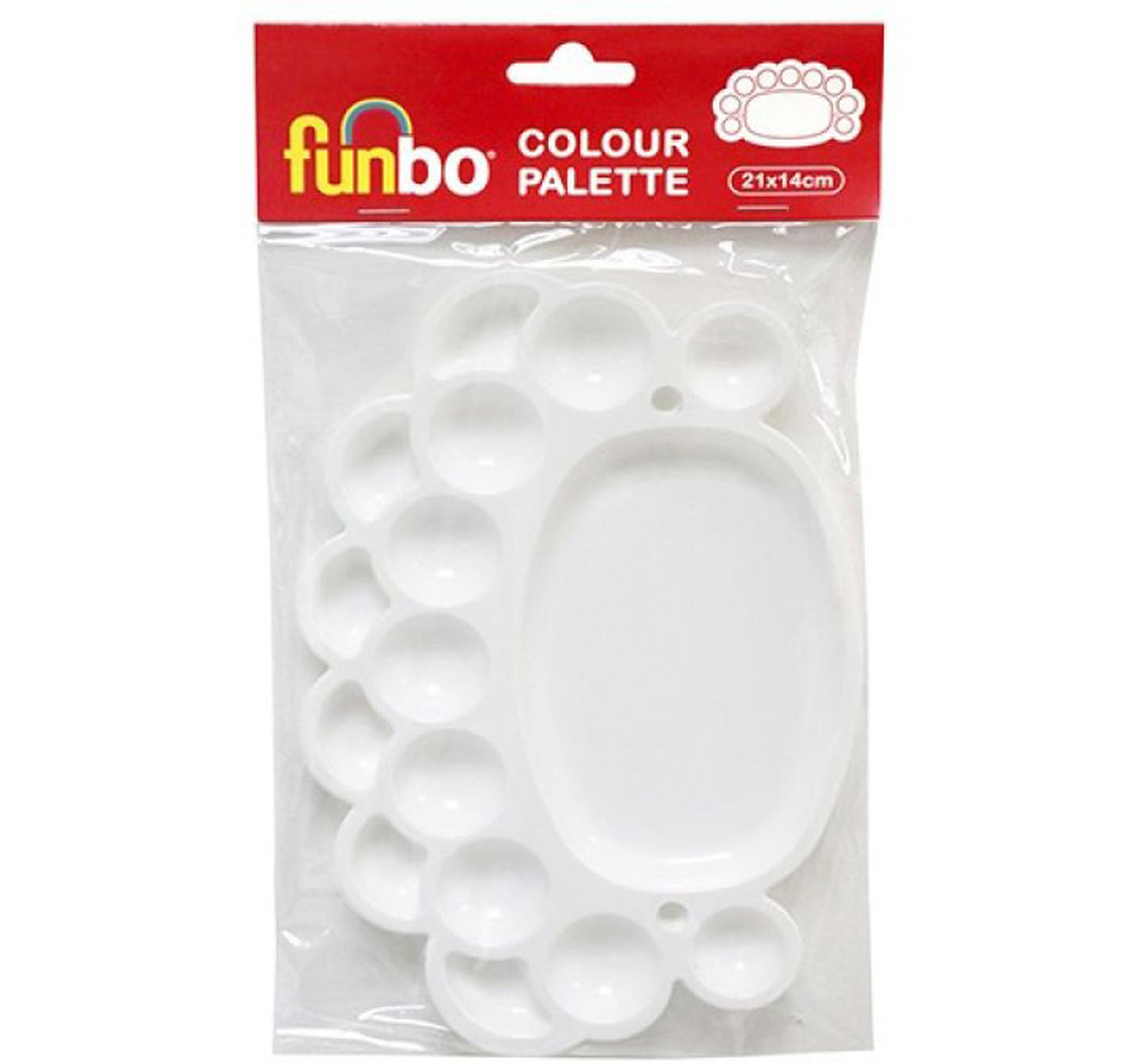 Funbo Plastic Coloring Oval Paint Pallet, 21 x 14 inch, PLT-O21