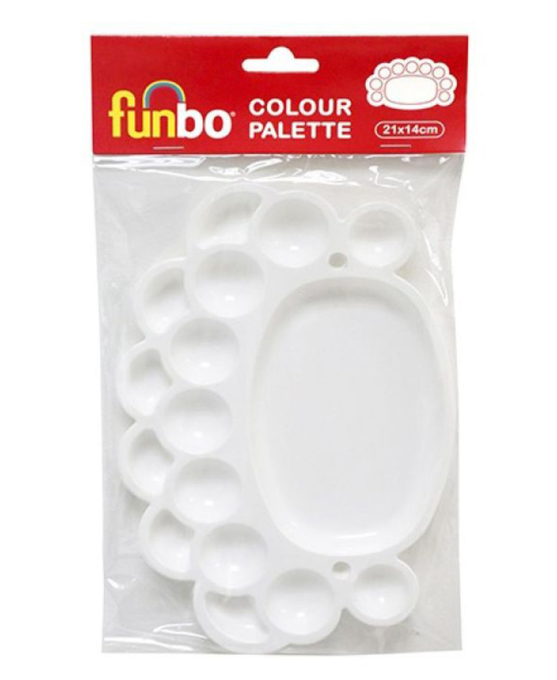 Funbo Plastic Coloring Oval Paint Pallet, 21 x 14 inch, PLT-O21