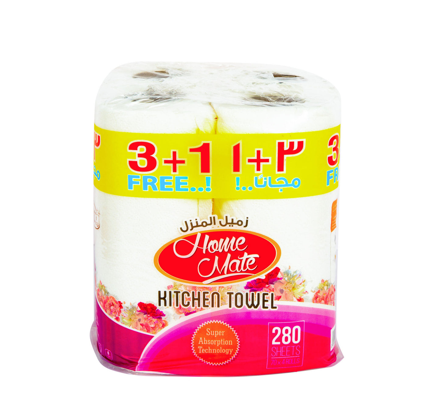 Home Mate Kitchen Towel 2ply 4 x 70 Sheets