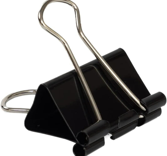 Maxi Metal Binder Clips, 32mm, 12 pcs, Black, BCL32