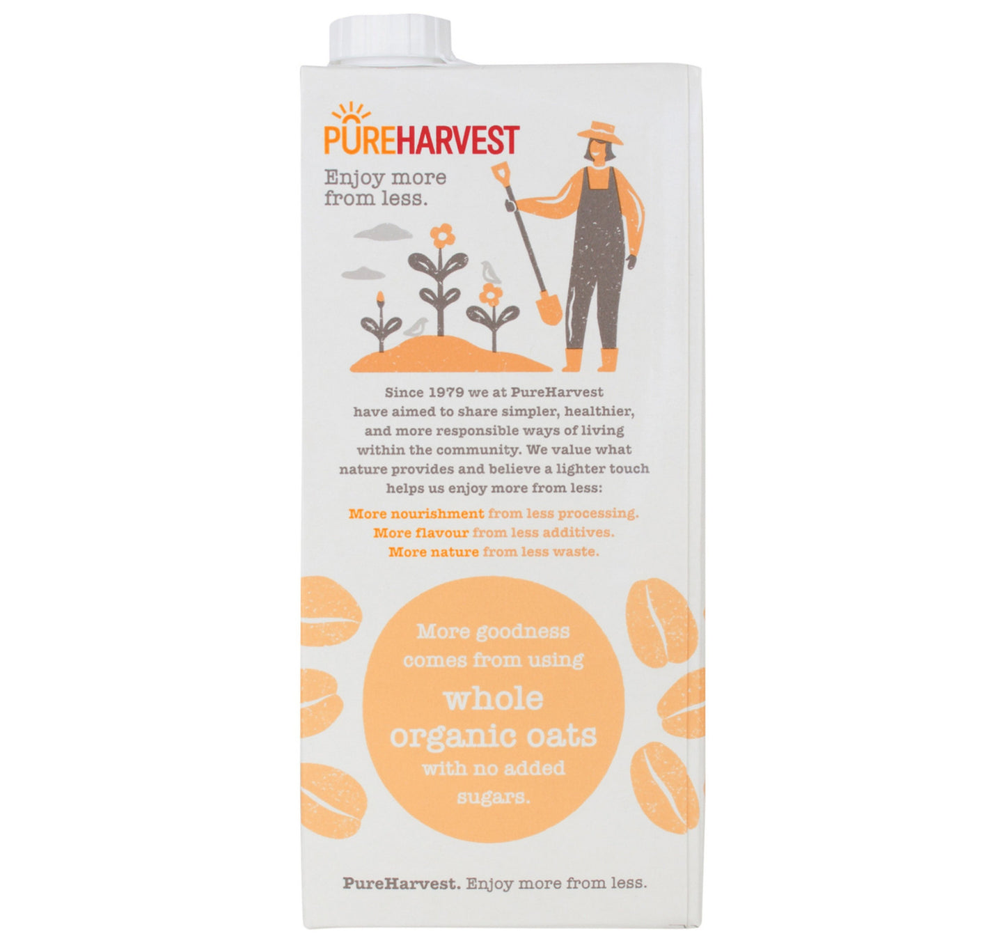 Pure Harvest Organic Whole Grain Oat Milk 1 Litre