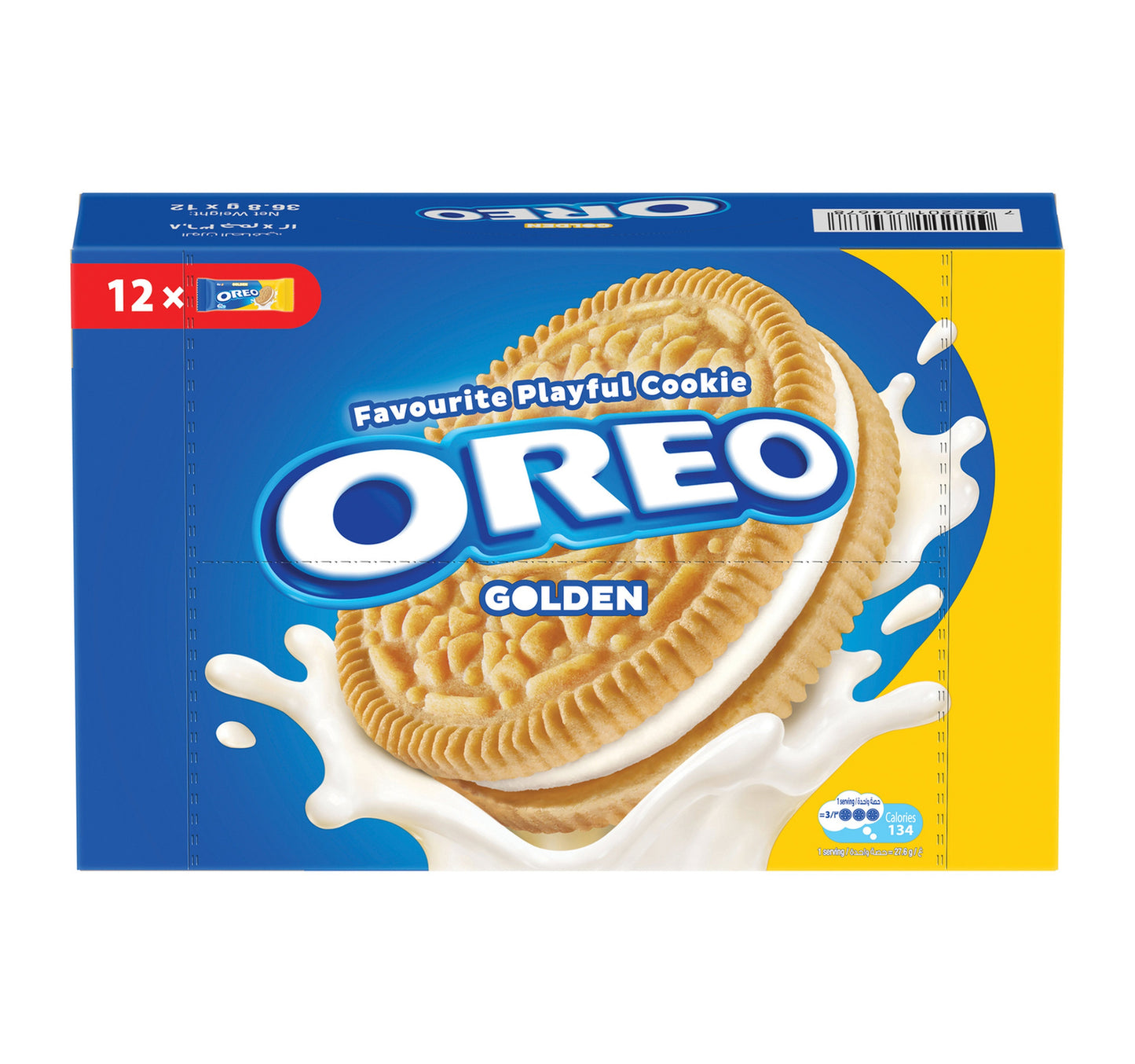 كوكيز أوريو الذهبي بحليب الفانيليا 12 × 36.8 جم