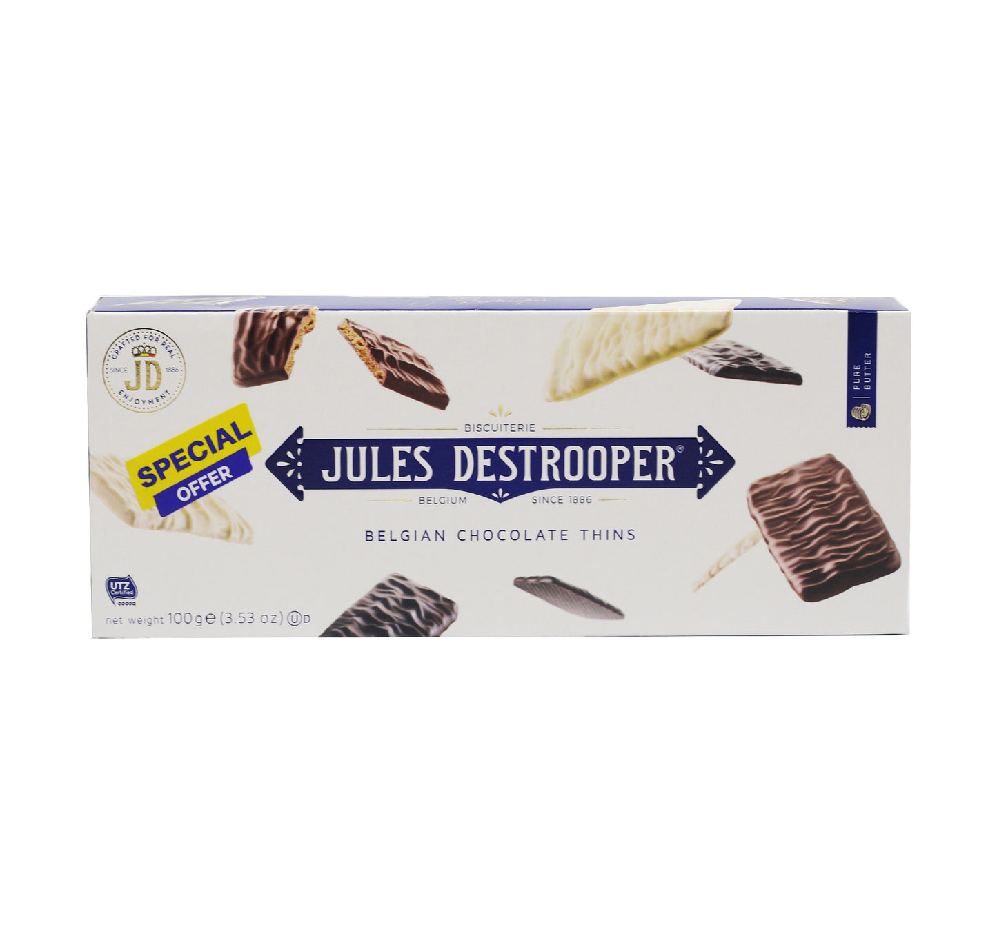 Jules Destrooper Belgian Chocolate Thins Value Pack 100 g