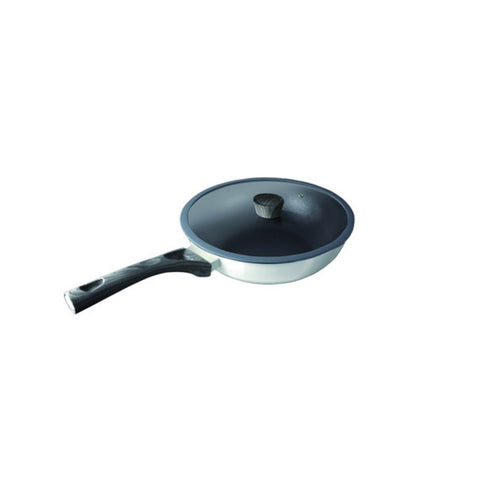 Chefline Non Stick Aluminium Deep Fry pan with Glass Lid, 28cm