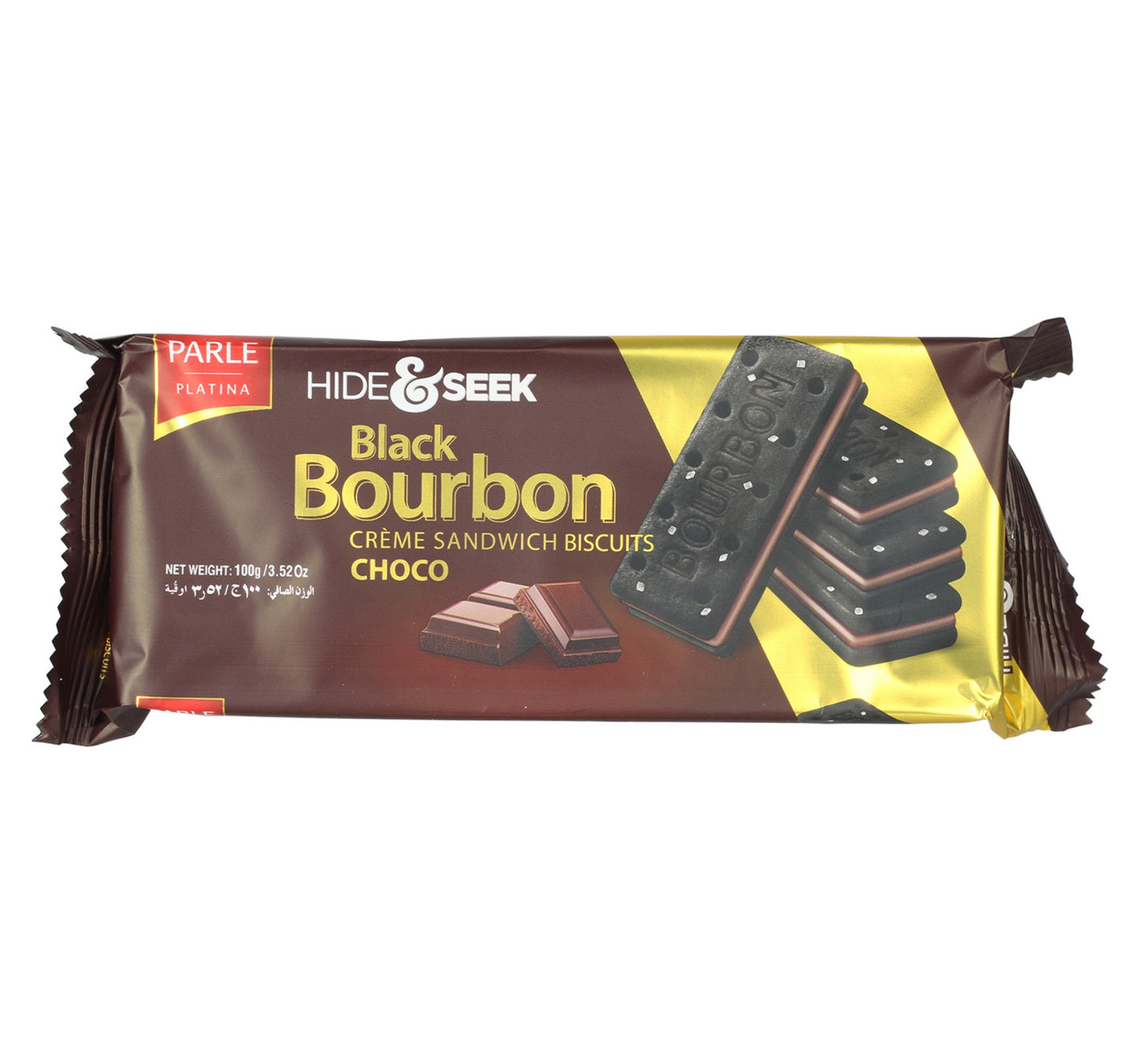 Parle Hide & Seek Choco Black Bourbon Creme Sandwich Biscuits 100 g