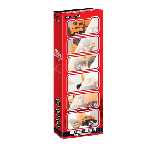 Power Joy Die Cast Construction Vehicle Set, 6 pcs, 86514-1