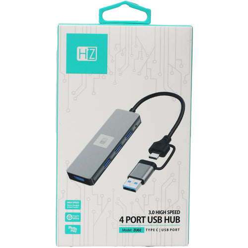 موزع هيتز USB Type-C رباعي المنافذ ZU02
