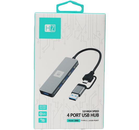 Heatz 4 Port USB Type-C Hub ZU02