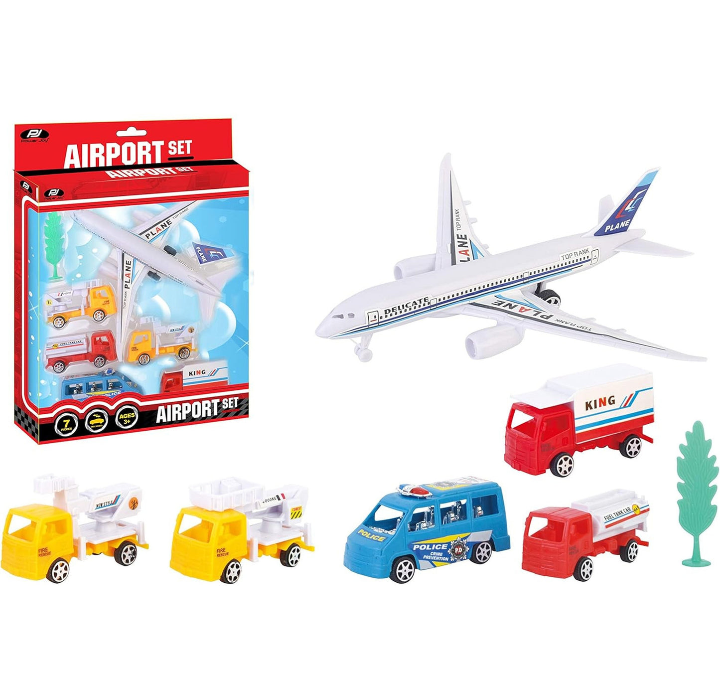 Power Joy Airport Play Set, 7 pcs, GT-C8436