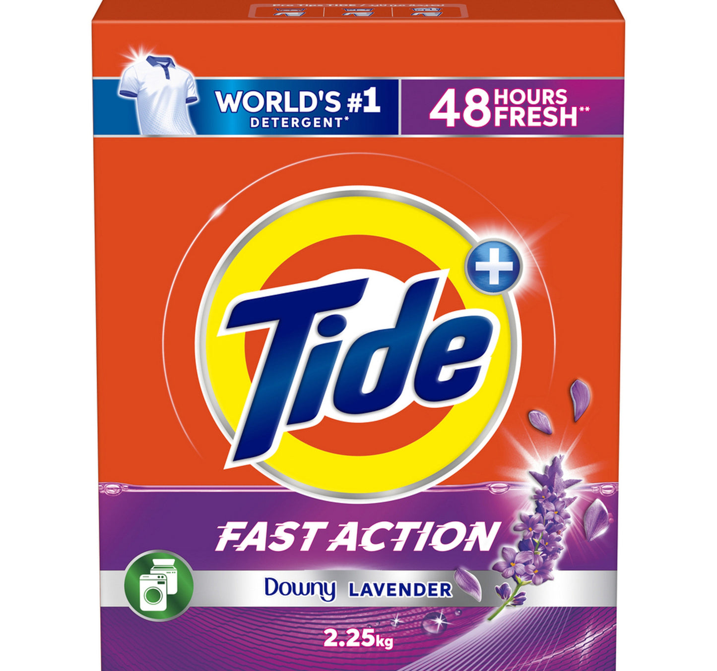 مسحوق غسيل تايد فاست أكشن داوني لافندر، تحميل علوي، 2.25 كجم