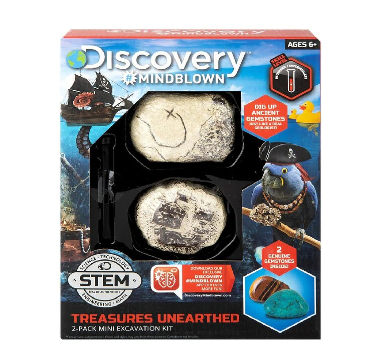 Discovery Mindblown Excavation Kit Mini Treasure 2pc 1423004