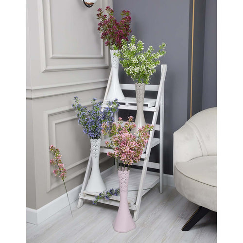 Maple Leaf PVC Flower Vase With Stick Flower 40cm Assorted Per pc