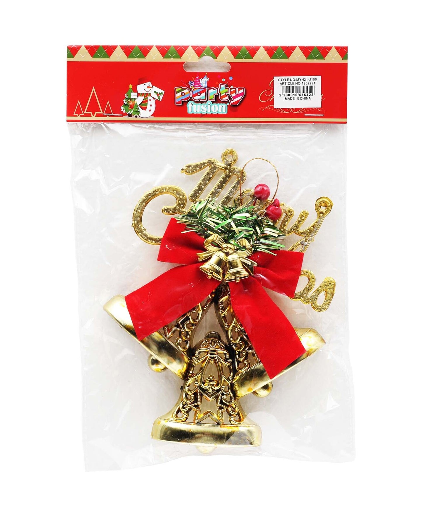 Party Fusion X'mas Bell 14 x 20cm MYH21-J100