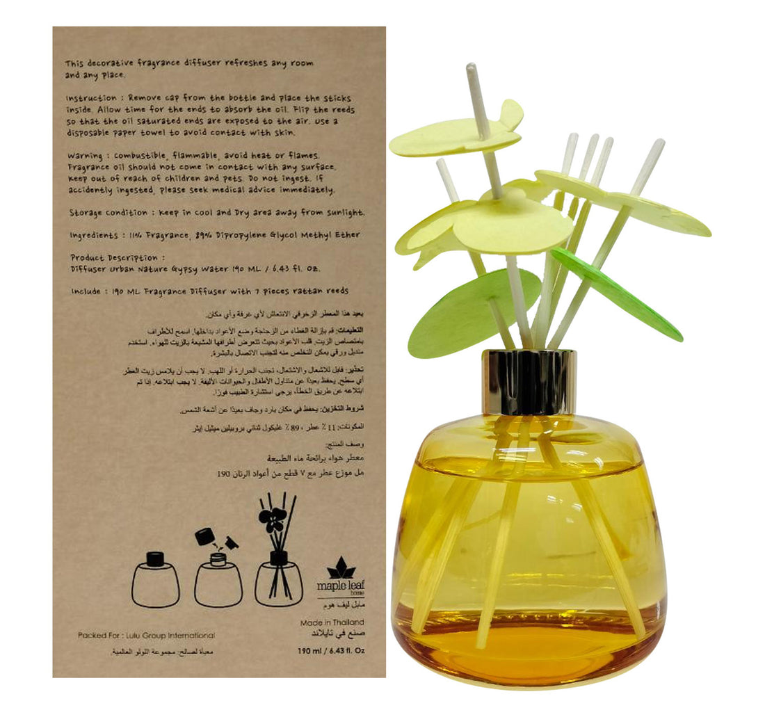 Maple Leaf Home Urban Nature, Gypsy Water Fragrance Oil Diffuser, 190 ml