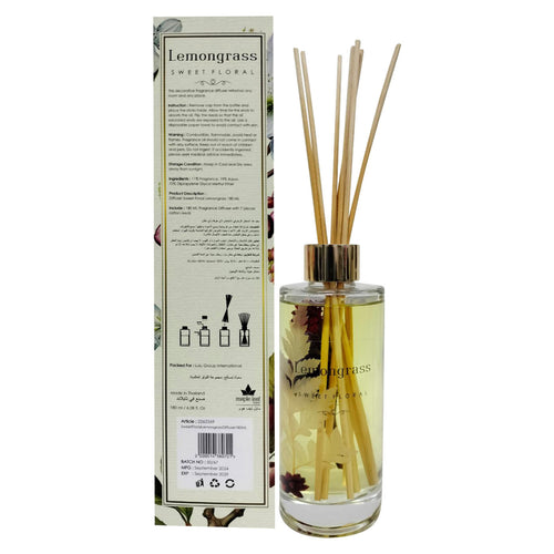 Maple Leaf Home Sweet Floral, Lemon Grass Fragrance Oil Diffuser, 180 ml